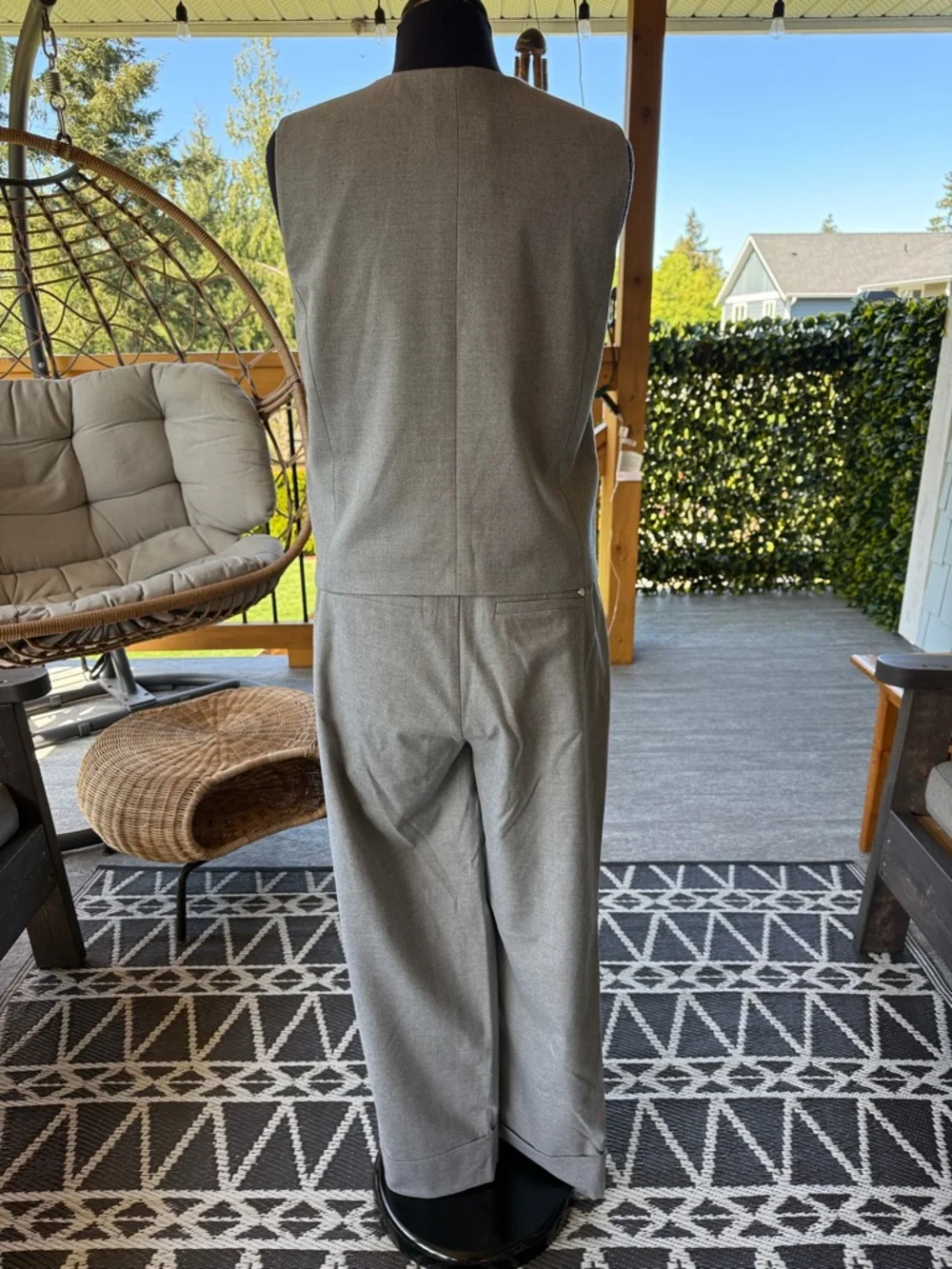 Mos Mosh | Caia Vest / Pant Set in Sharkskin- Ankle Length - Picture 5 of 11